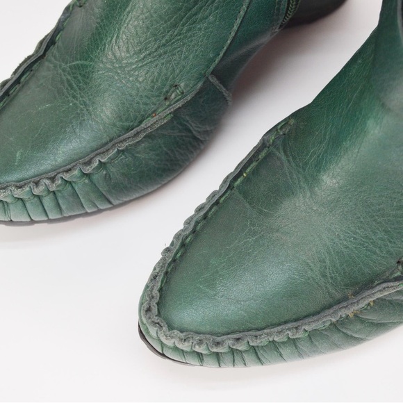 Green vintage Bronx boots - Picture 2 of 3